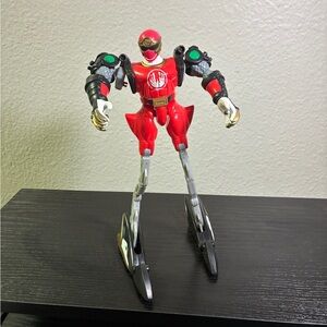 Power Rangers Ninja Storm Red Wind Triple Zord Morphin Action Figure Bandai 2002